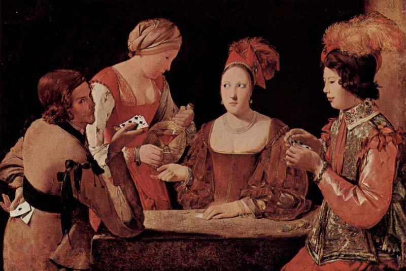 Georges de La Tour The cheat with the ace of diamonds France oil painting art